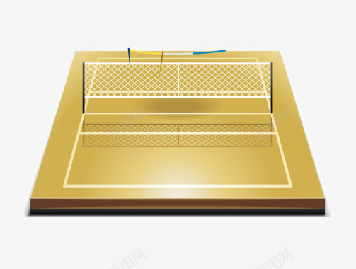 运动T恤图案金色网球赛场图标图标
