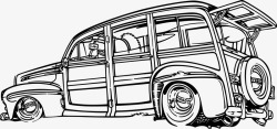 卡通创意手绘小汽车图素材