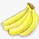手绘香蕉成熟素材