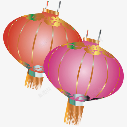 彩灯花灯png免抠素材_88icon https://88icon.com 喜庆 灯笼 花灯