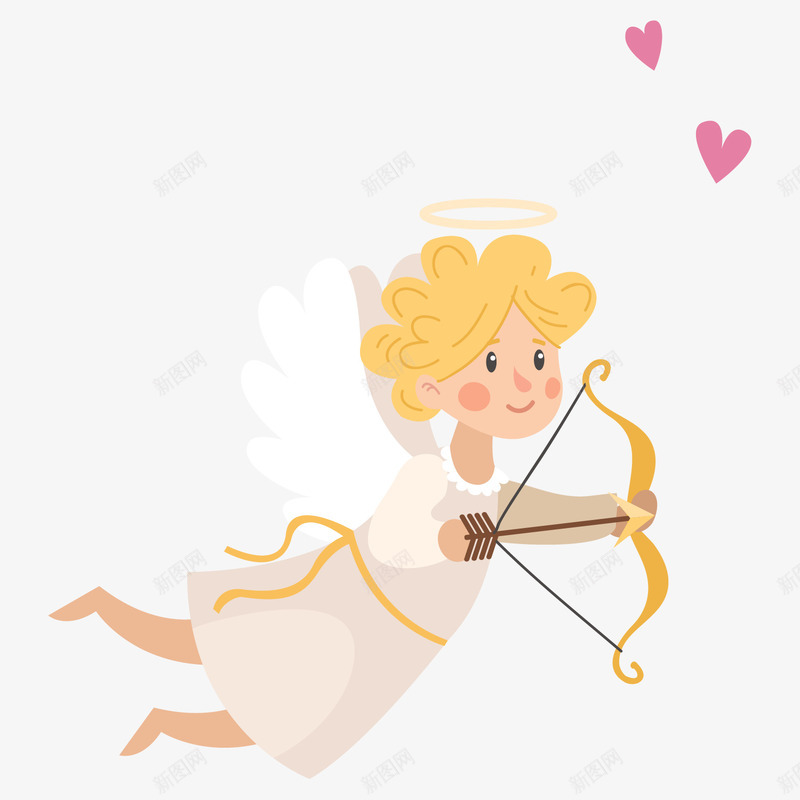 正在射箭的可爱小天使png免抠素材_88icon https://88icon.com 丘比特 卡通 可爱 小天使 情人节 爱心 节日装饰 黄色头发
