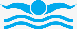体育运动符号蝶泳标志高清图片