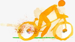 自行车大赛手绘骑车的人素材