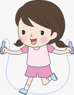 跳绳比赛小女孩跳绳高清图片
