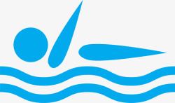 体育运动符号仰泳标志高清图片