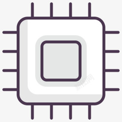 硬件组件芯片组件CPU电子硬件汽车服务图标高清图片