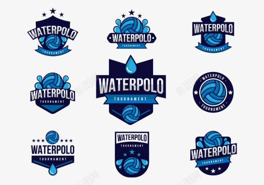水球水球比赛宣传logo图标图标