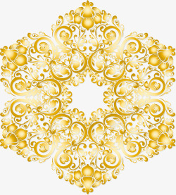 金色欧式镂空花纹矢量图素材