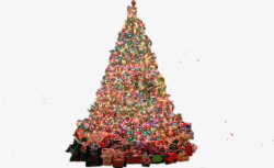 圣诞树和彩灯素材