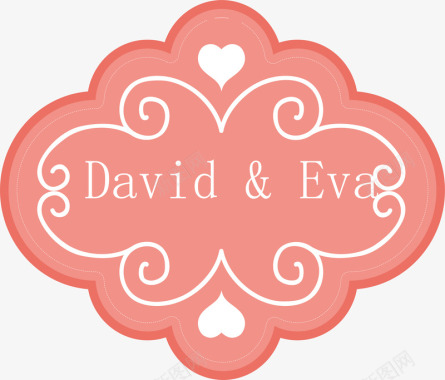 矢量婚礼logo粉色婚礼logo矢量图图标图标