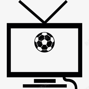 足球电视转播的足球赛图标图标