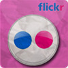 设计flicker折纸风格社交媒体图标图标