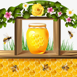 酿蜜蜜蜂采蜜图高清图片