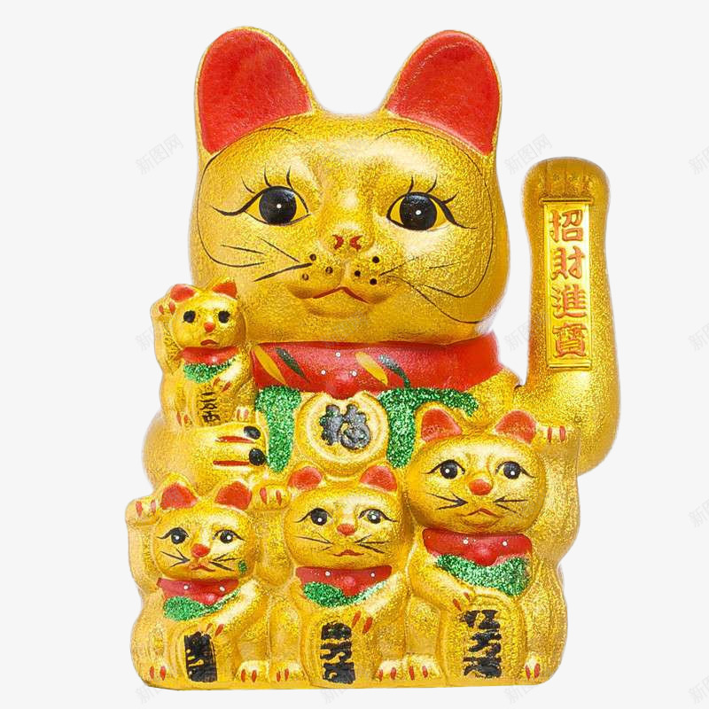 五福招财猫png免抠素材_88icon https://88icon.com 五福招财猫 开业摆件 招财猫 招财进宝