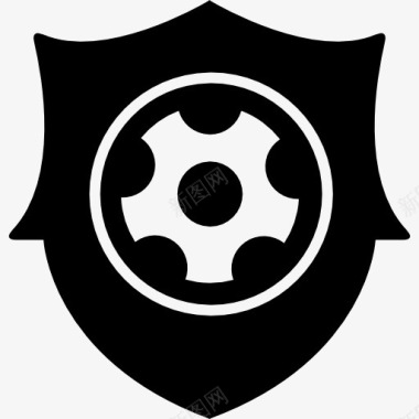 运动足球足球徽章图标图标