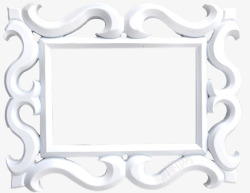 白色镂空花纹边框素材