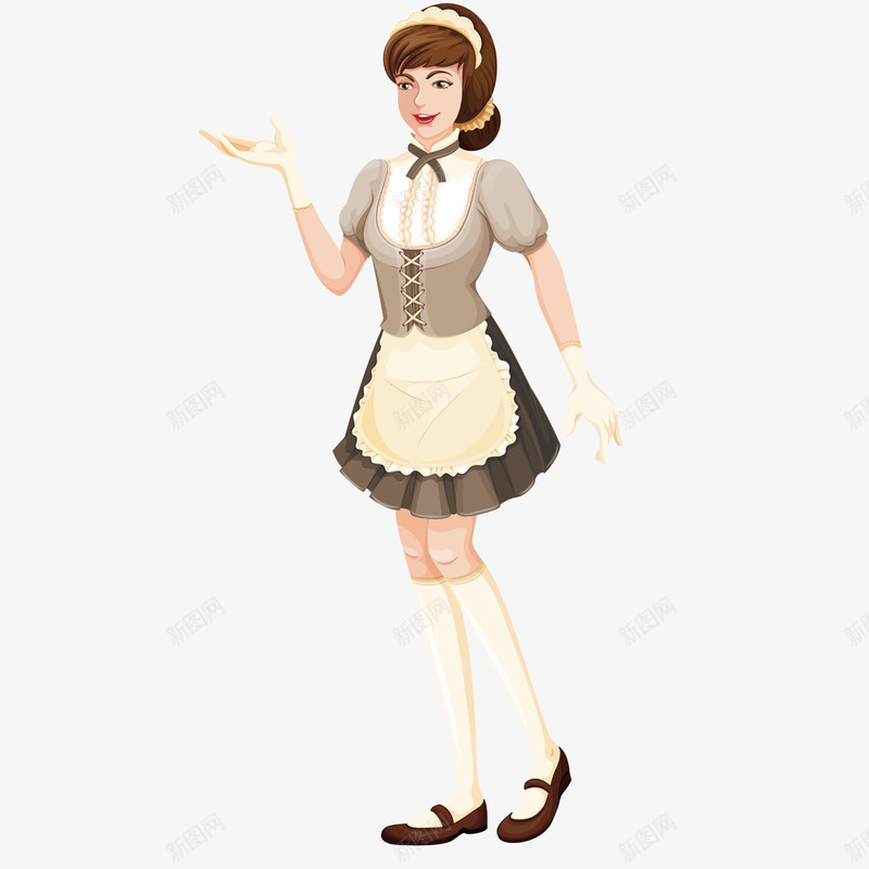 卡通女服务员png免抠素材_88icon https://88icon.com 女服务员 欢迎光临 请进 餐饮