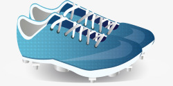 足球比赛蓝色钉子鞋矢量图素材