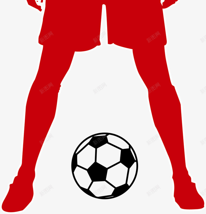 红色扁平足球运动员png免抠素材_88icon https://88icon.com 人物剪影 体育 球类运动 球赛 竞技 足球 运动员 锻炼