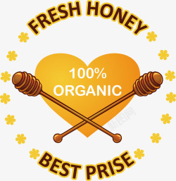 新鲜蜂蜜标志矢量图素材
