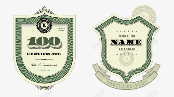 枣树叶子钞票装饰元素矢量图图标图标