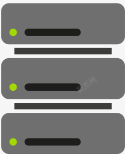 灰色服务器灰色扁平风格服务器矢量图高清图片