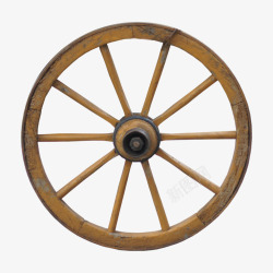 车轱辘黄色木头车轮高清图片