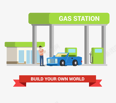 绿色加油站png免抠素材_88icon https://88icon.com 加油图 加油装置 服务站 条幅 汽油