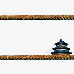屋檐古典中国风寺庙素材