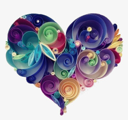 心形折纸艺术素材