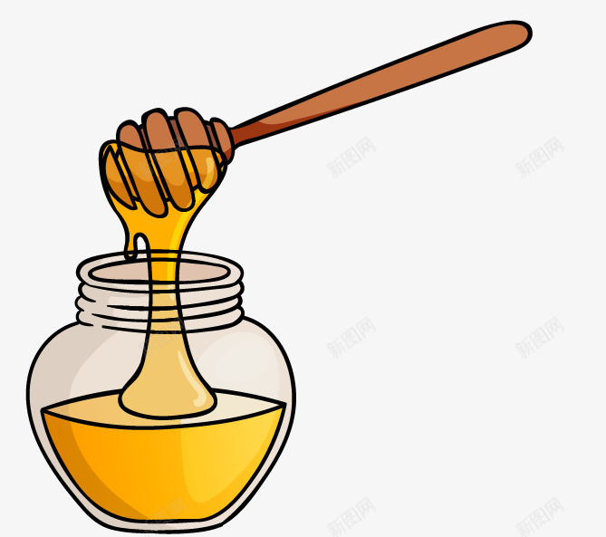 卡通蜜蜂蜂蜜元素png免抠素材_88icon https://88icon.com 卡通蜂蜜 罐装蜂蜜 蜜蜂元素