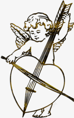 天使拉大提琴素材
