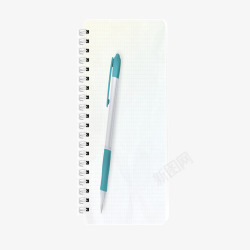 笔记本与圆珠笔素材