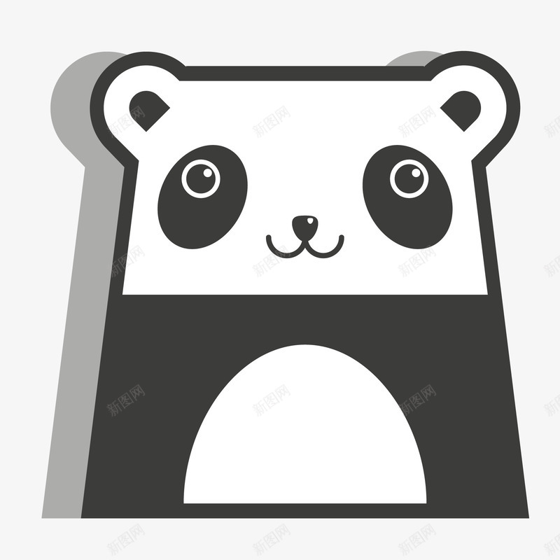卡通熊猫动物贴纸矢量图ai免抠素材_88icon https://88icon.com 动物设计 卡通 标签设计 熊猫 贴纸设计 矢量图