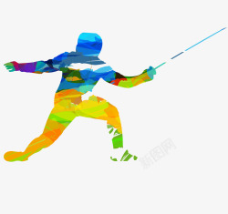 里约2016大体育背景里约奥运会击剑高清图片