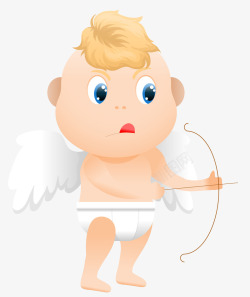 可爱的幼婴天使丘比特矢量图素材