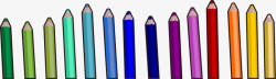 彩色文具铅笔素材