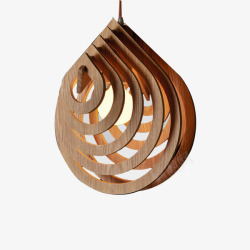 木头材质创意镂空灯具素材