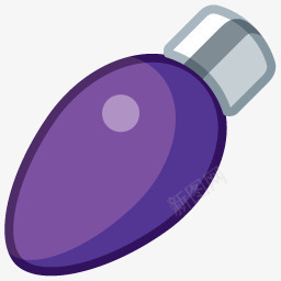 紫色的椭圆形小灯泡图标图标