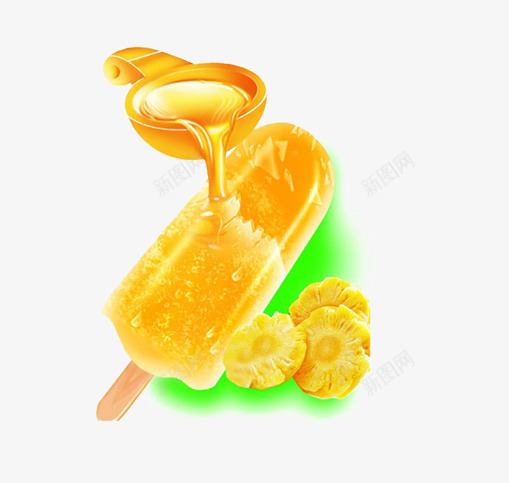 蜂蜜冰棍片png免抠素材_88icon https://88icon.com 冰激凌图片 冷饮 创意背景图片 美味的棒冰图片