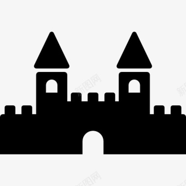 中世纪城堡图标图标