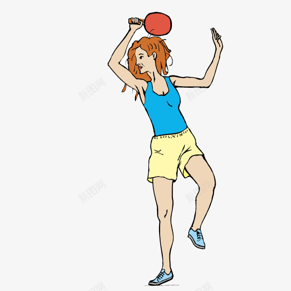 乒乓球女运动员png免抠素材_88icon https://88icon.com 体育 兵乓球 女子 运动员