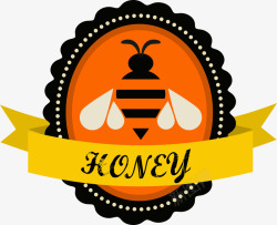 蜜蜂蜂蜜食品标签素材