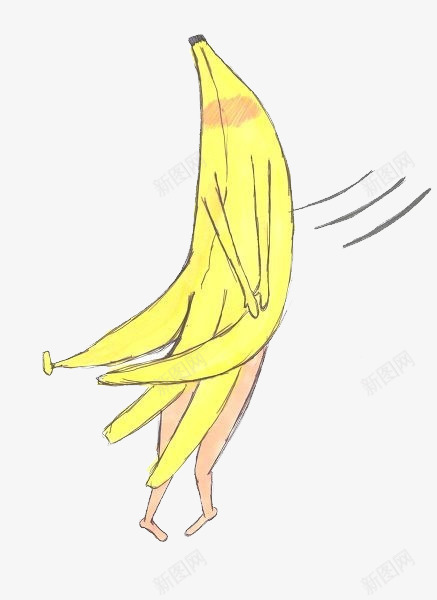 卡通香蕉png免抠素材_88icon https://88icon.com 卡通 拟人 香蕉