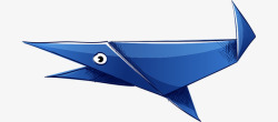 卡通折纸海豚矢量图素材