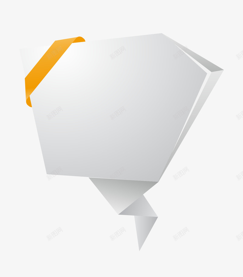 创意立体折纸边框png免抠素材_88icon https://88icon.com 促销 创意 折纸 白色 立体 边框