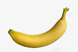 单只黄色成熟香蕉素材