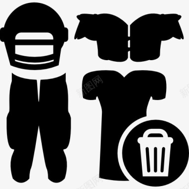 藤编洗衣篮橄榄球服设备洗衣篮标志图标图标