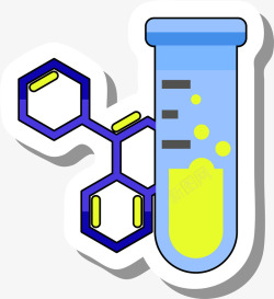 卡通实验蓝色数据图案素材