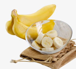 麻布袋香蕉素材